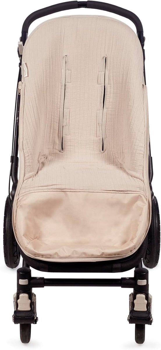 Baby Voetenzak - Baby Slaapzak - Kinderwagen Comfort - Gerecycled Katoen - 47 x 90 cm - Abrikoos van Merkloos — afbeelding 4