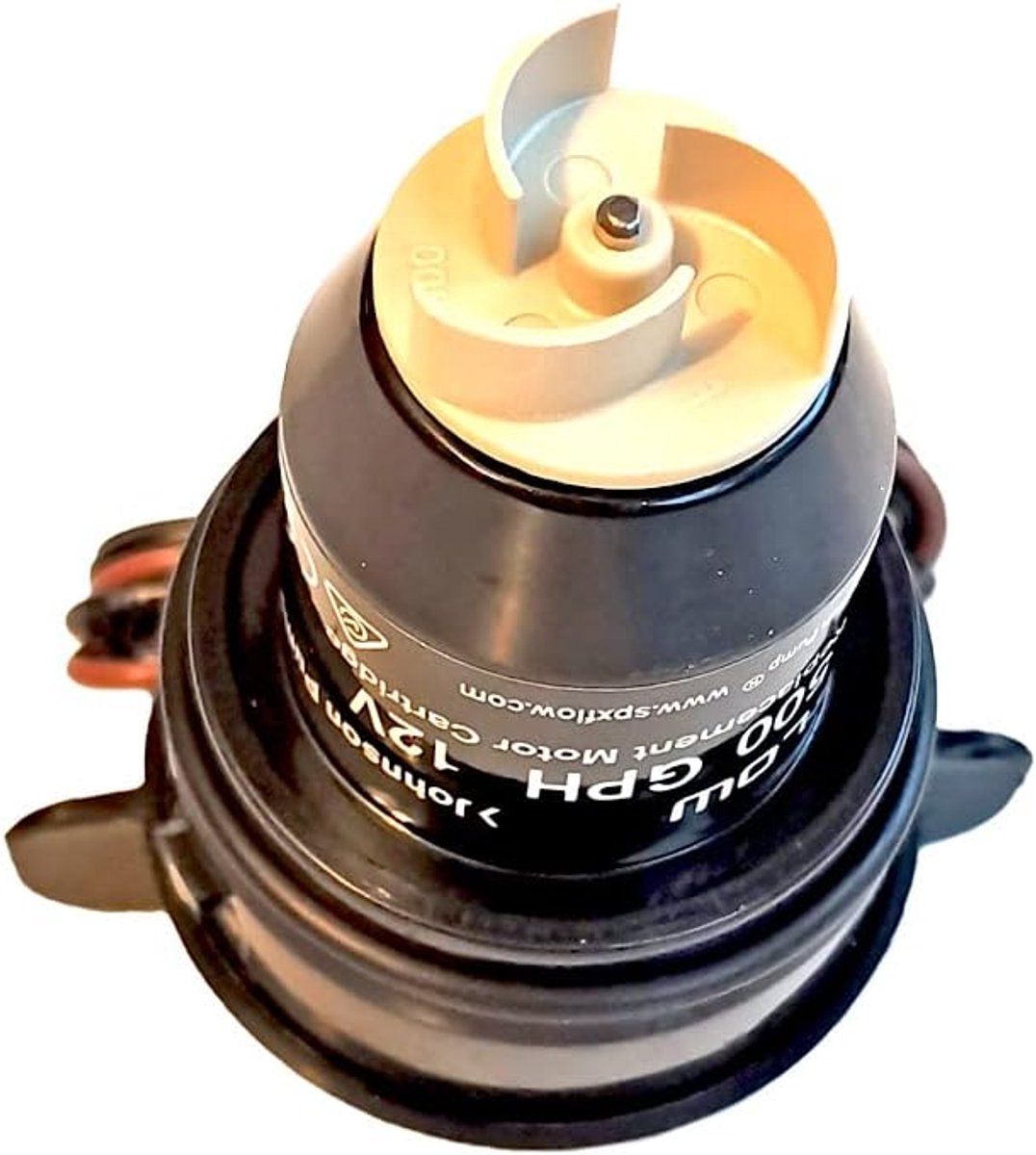 Reservemotor Lenspomp - Cartridge pomp - Bootonderhoud - Gereedschapsloze vervanging - 1000 GPH 12V - Zwart