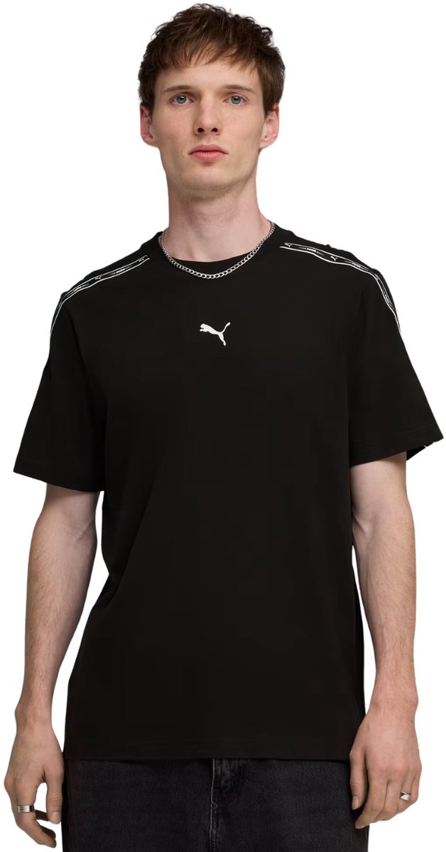 Puma T-shirt Heren Tape Tee Zwart