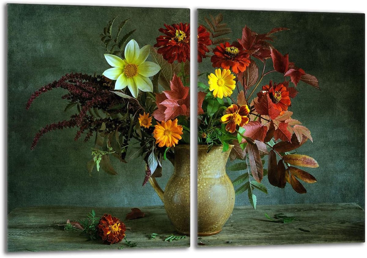 Fornuis Afdekplaat - Snijplank Kookplaat - Keuken Werkruimte - Gehard Glas - 52x80 cm - Veelkleurig