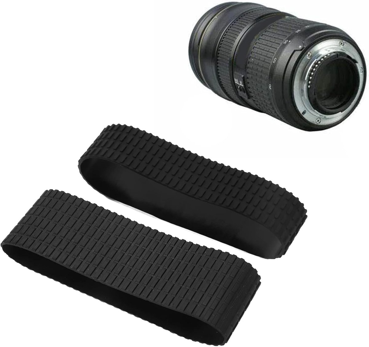 Rubberen Lensring - Zoomgreep Ring - Camerareparatie - Premium Rubber Materiaal - 2 Stuks