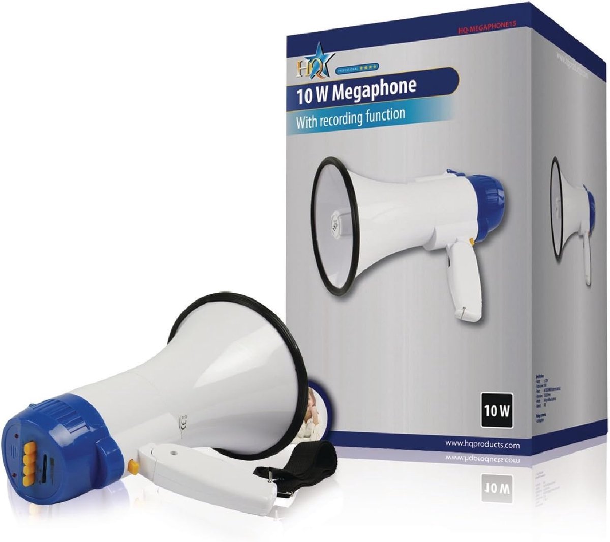 Krachtige Megafoon - Omroepapparaat Luidspreker - Evenementen Organiseren - Compact Ontwerp - 16cm Breed - Grijs
