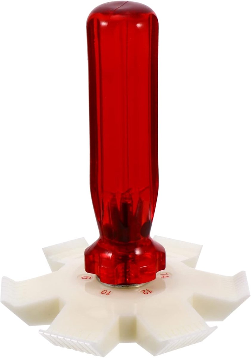 Condensor Kam - Verdamper Borstel - Airco Onderhoud - Rvs & Kunststof - 3.14x3.14x4.32 Inch - Rood