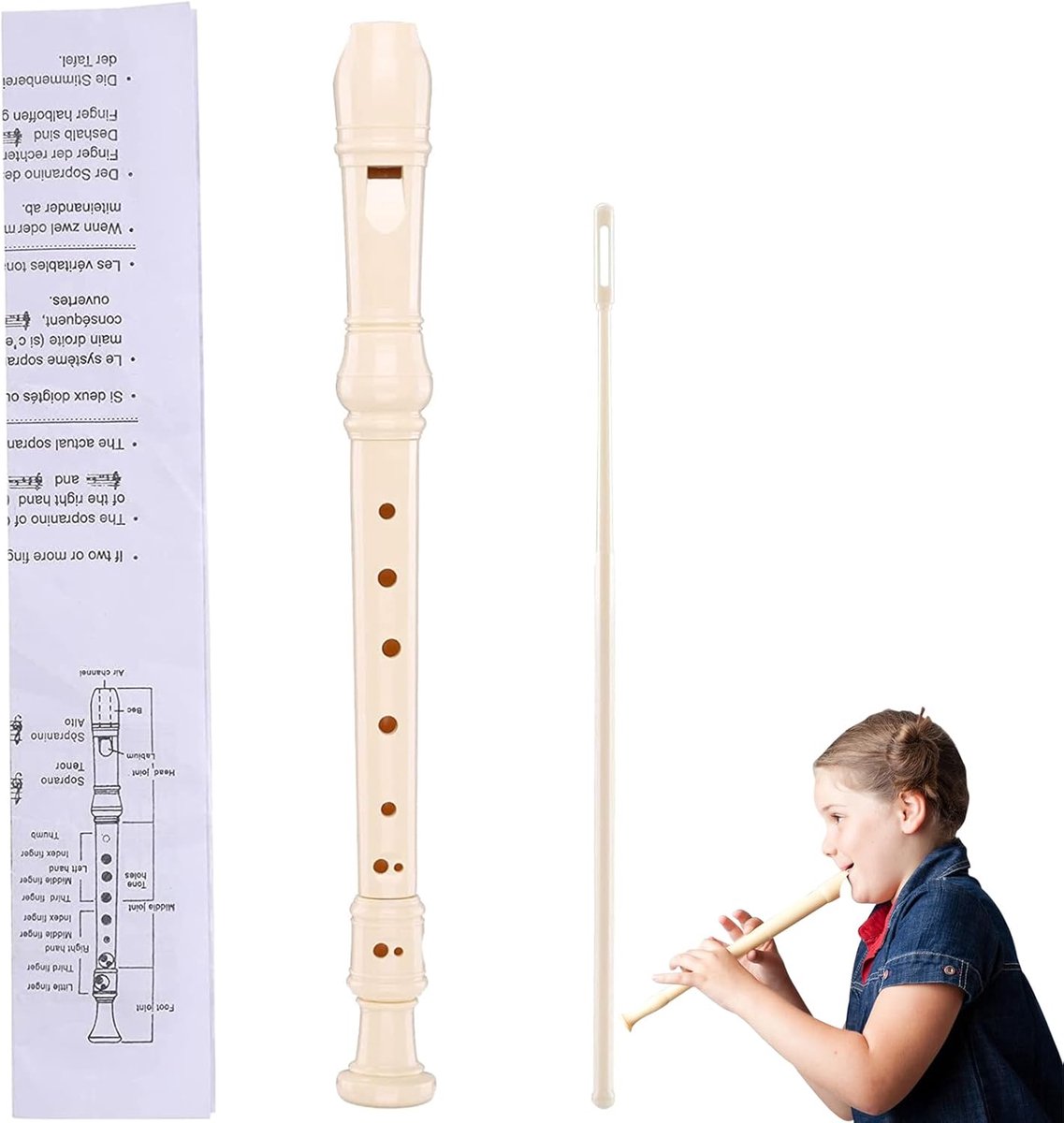 Sopraan Blokfluit - Afneembare Recorder Muziekinstrument voor Beginners en Kinderen