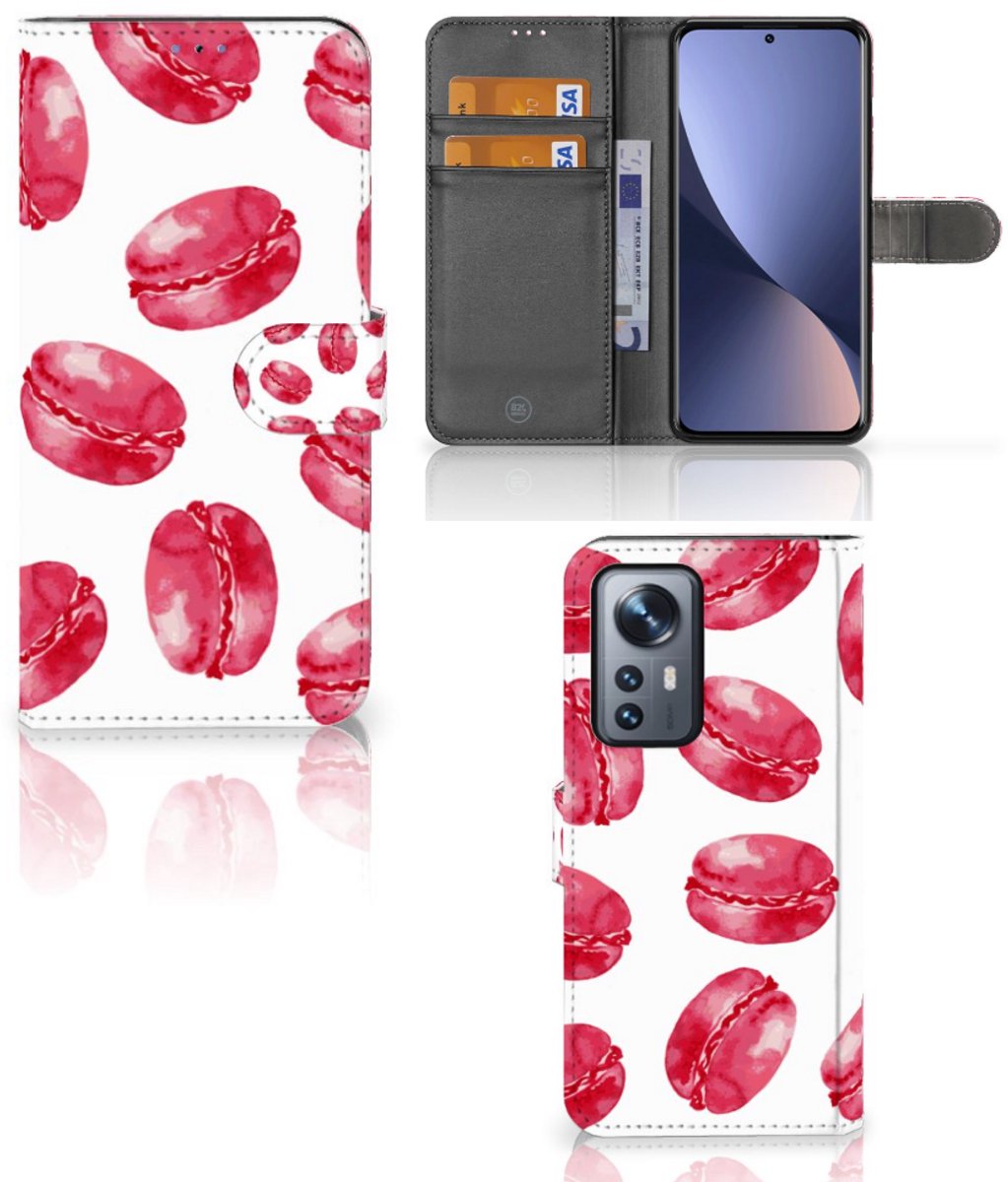 Xiaomi 12 Pro Book Cover Pink Macarons