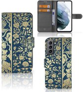 Coque Photo Samsung Galaxy S21 FE Coque Téléphone Fleurs Dorées