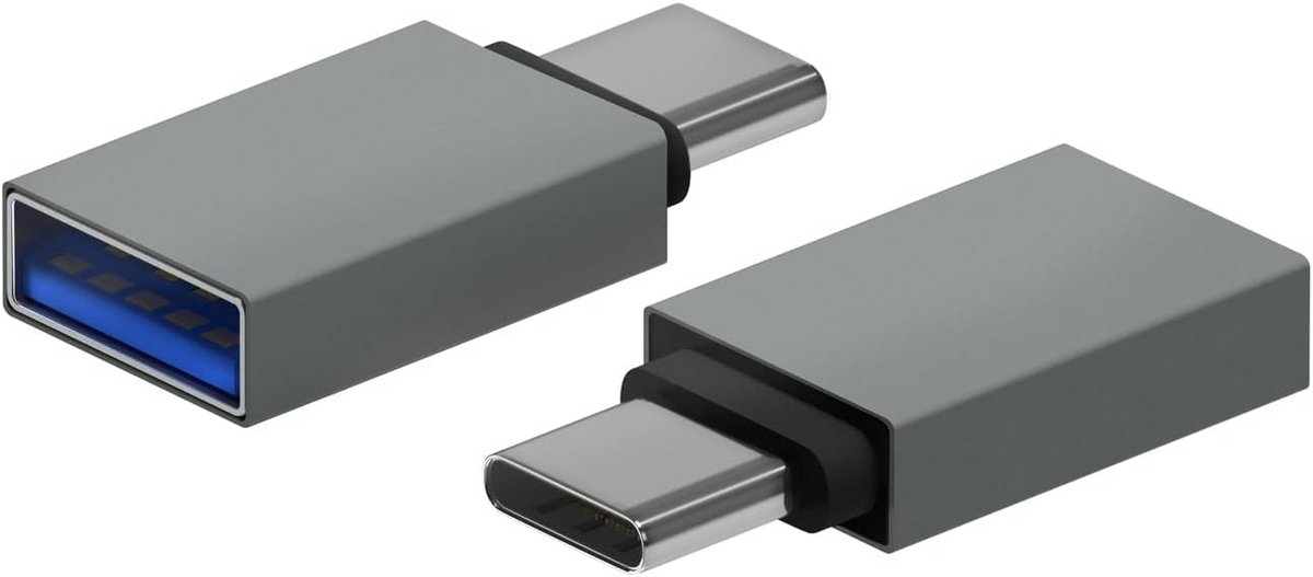 Mini USB-C naar USB-A adapter - Aluminium, 3A, USB 3.2 Gen1