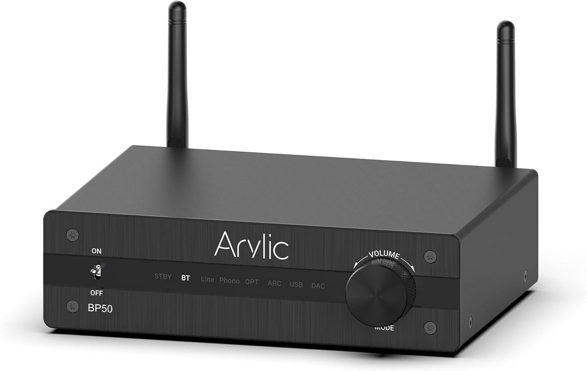 Bluetooth 5.2 aptX Home Audio Voorversterker met HDMI ARC en Phono-ingang