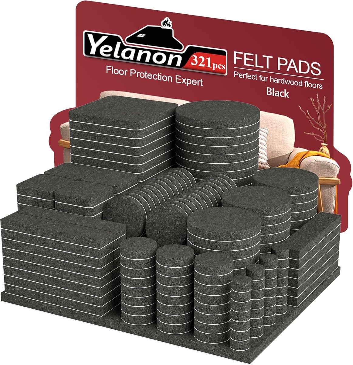 Zelfklevende Vilten Meubelpads - 321 Stuks Vloerbeschermers voor Stoelen en Meubels, Anti-