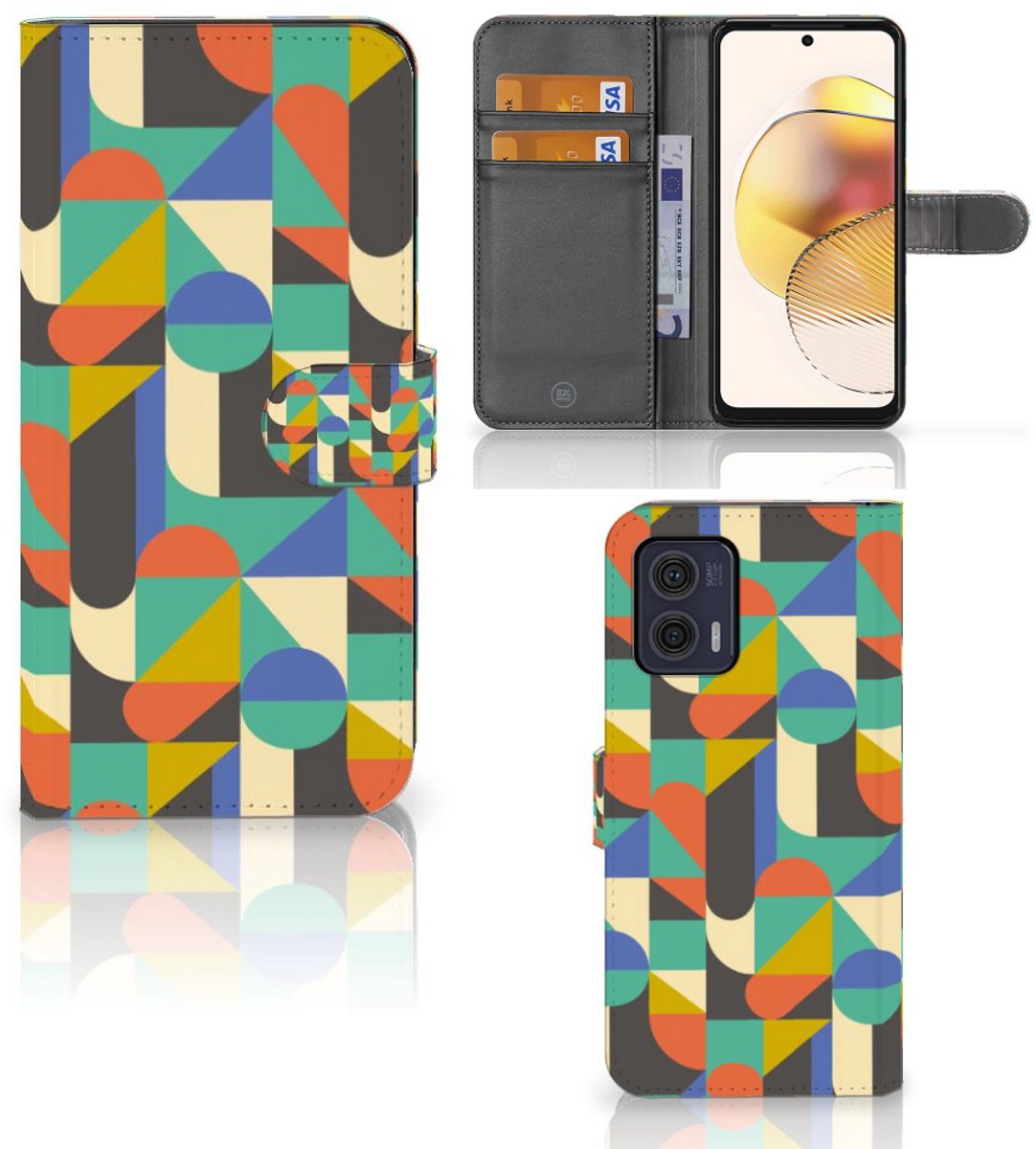 Motorola Moto G73 Telefoon Hoesje Funky Retro