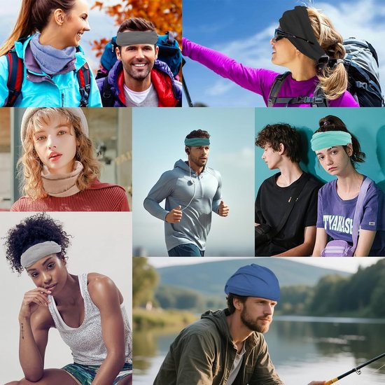 TAIYUNWEI Multifunctionele multifunctionele doek voor outdoor, sport, magische hoofddoek, elastische hoofdband, bandana, UV-bestendigheid, sporthoofddeksels voor paardrijden, motorrijden, wandelen, — afbeelding 2