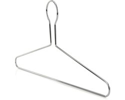 Hangerworld 10 kleerhangers, 43 cm, diefstalbeveiliging, van dik en robuust metaal, met broekstang voor hotelkleding