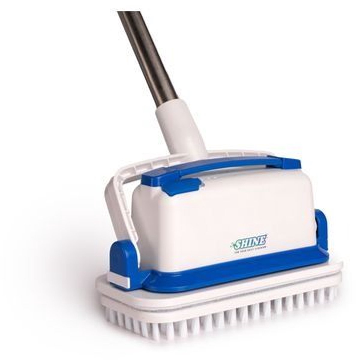 Shine Multiscrubber Draadloze Schoonmaakborstel Met Telescoopstang - Tot 150 cm - 1500 Vibraties/min - 180° Zwenkkop - 2 Uitwasbare Opzetstukken