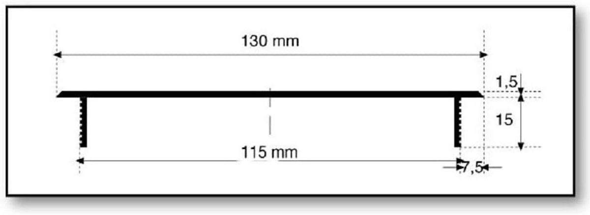 Ventilatierooster Aluminium 130 mm - Diverse Kleuren en Lengtes