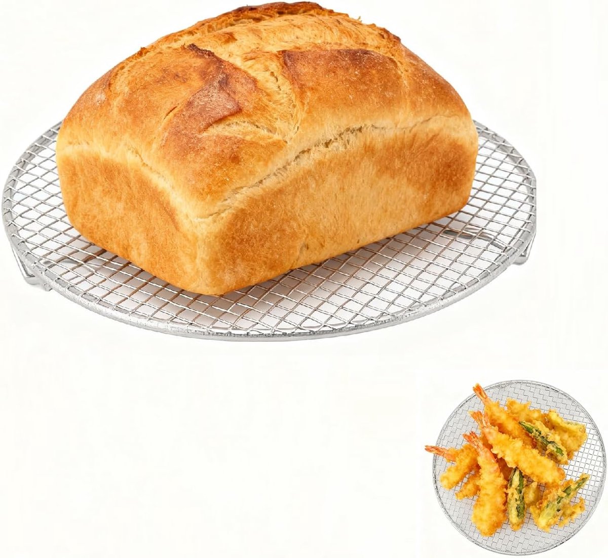 Hoge Temperatuur Bestendig RVS Koelrek voor Koken en Roosteren – Rond 18cm