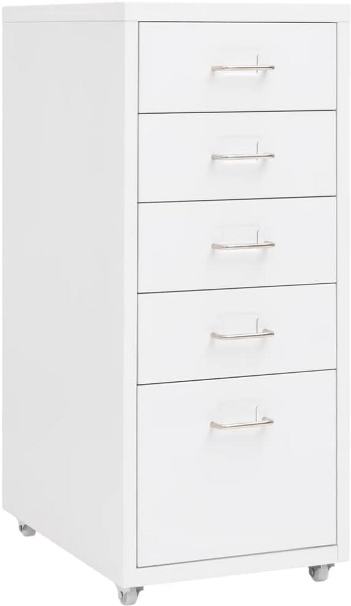 Mobiele ladenkast 28x41x69 cm - Metalen ladeblok met 5 lades