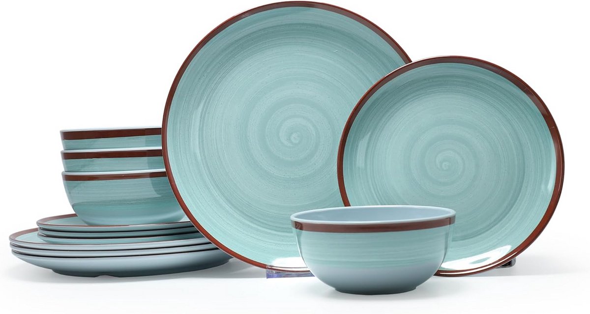 Servies Set voor 4 Personen - 12 Stuks Vaatwasserbestendig BPA Vrij