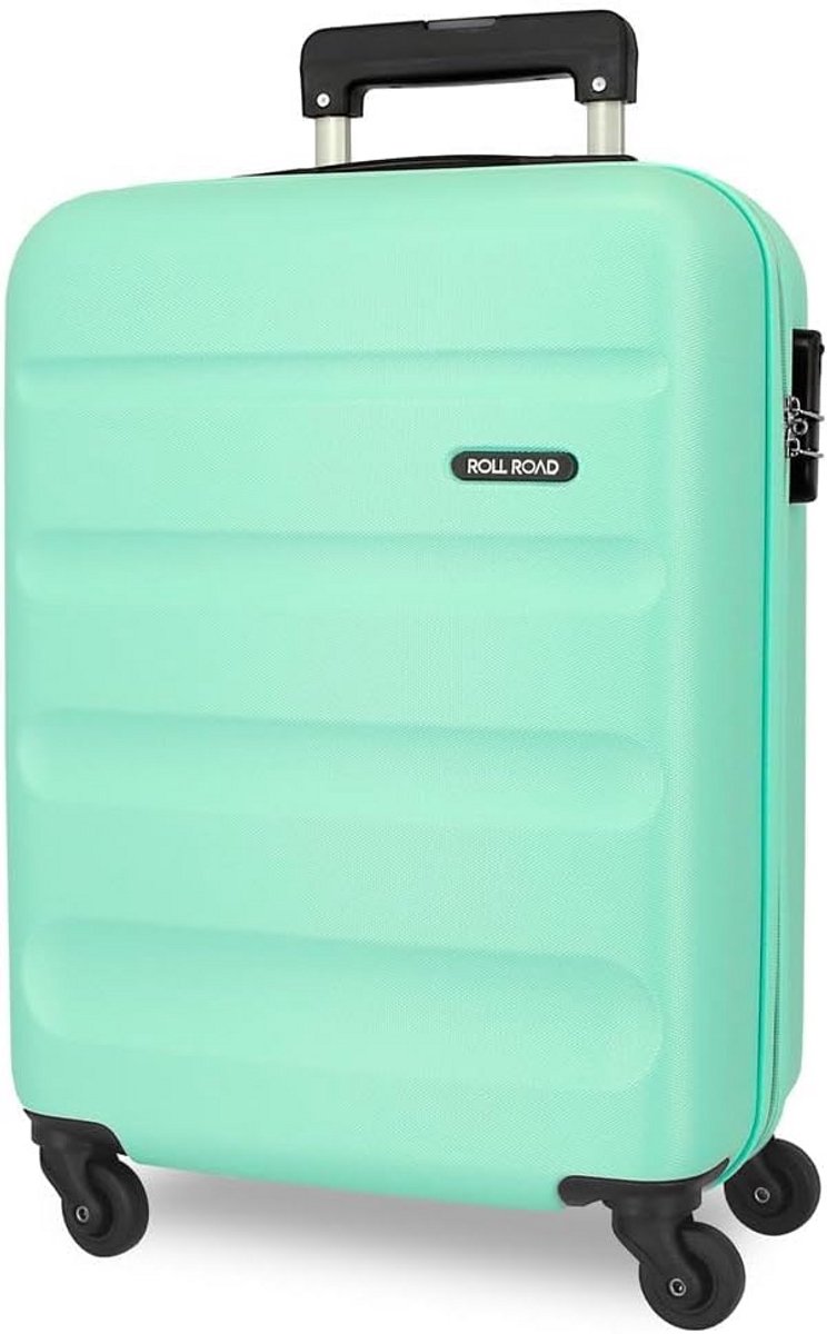 Turkooise Hardcase Koffer 38x55x20 cm - Handbagage Met 4 Wielen en Sleutelslot