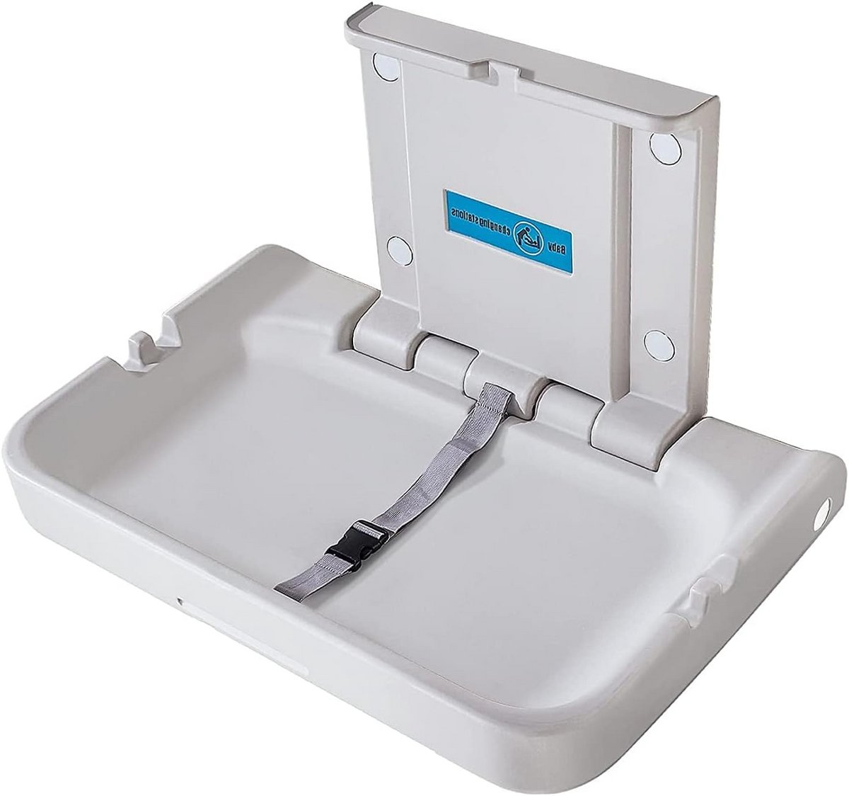 Opvouwbare Wandcommode Luiertafel met Veiligheidsriem - Ideaal Luierstation voor Kleine Ruimtes