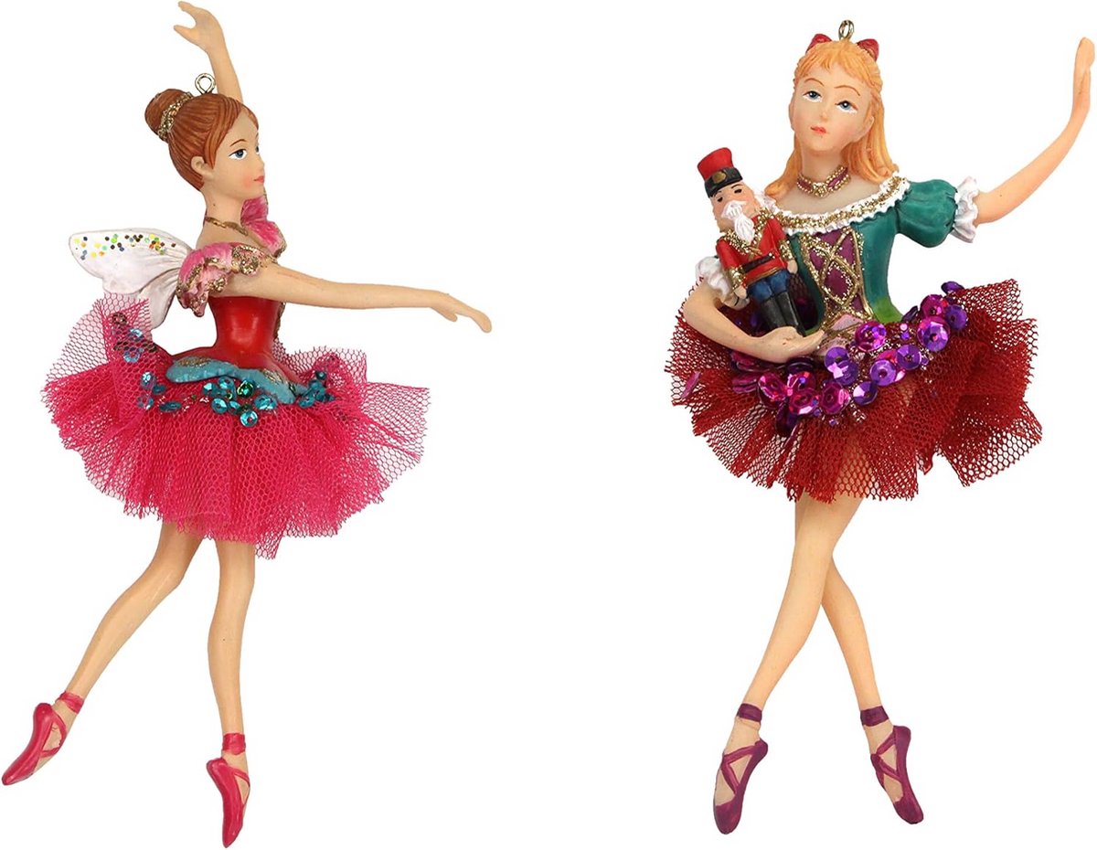 Notenkraker Ballerina Set van 2 - Decoratie voor Kerst