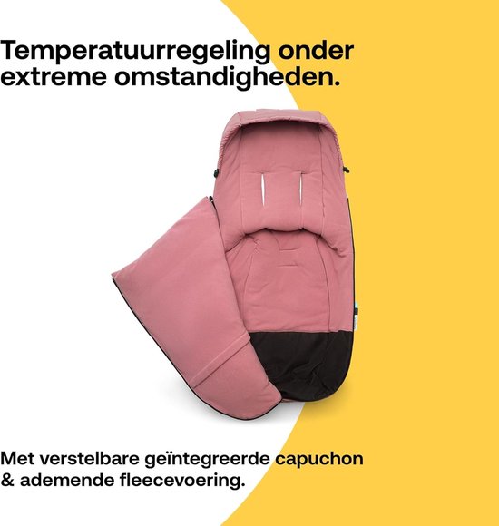 Winter Voetenzak voor Kinderwagens - Ideale Accessoire voor Extreem Weer met Capuchon en Tweezijdige Rits — afbeelding 3
