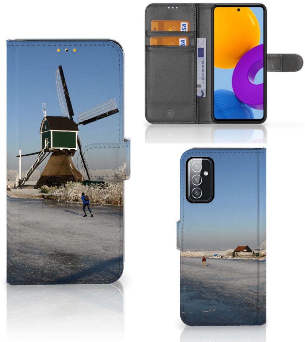 Samsung Galaxy M52 Flip Cover Schaatsers