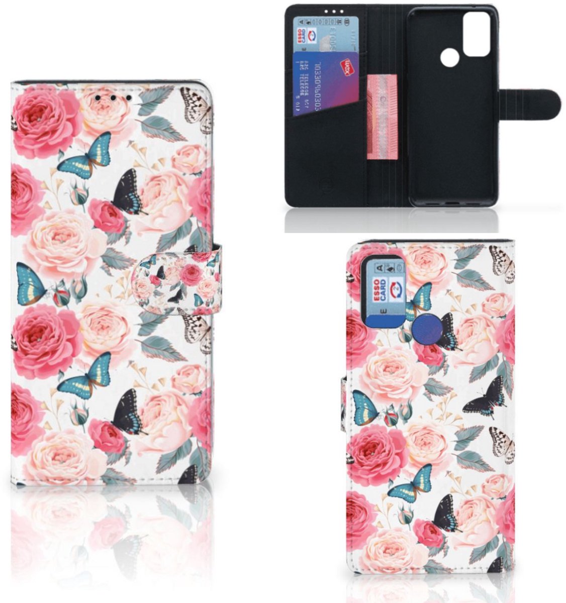 Alcatel 1S (2021) Hoesje Butterfly Roses
