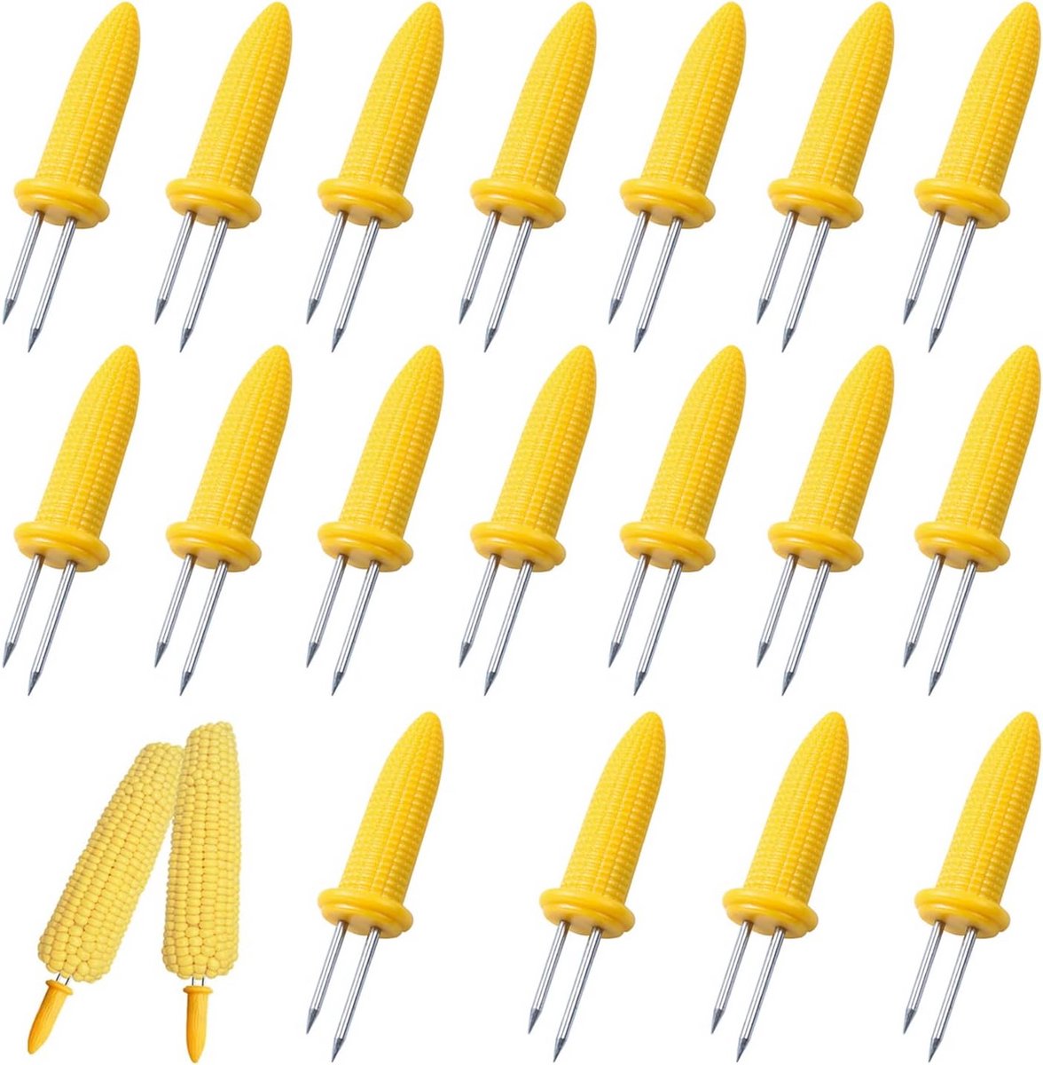 20 Stuks Maïs Spiesjes en Fruit Vorken voor BBQ en Thuis Koken