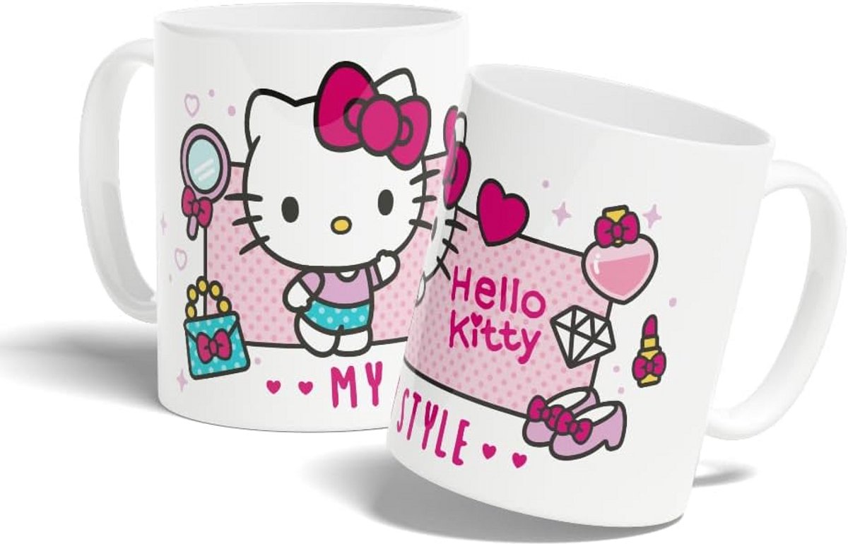 Keramische mok 320 ml met My Style motief - Wit