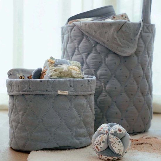 Little Dutch Pure Opbergmand Groot - Denim Blue — afbeelding 2