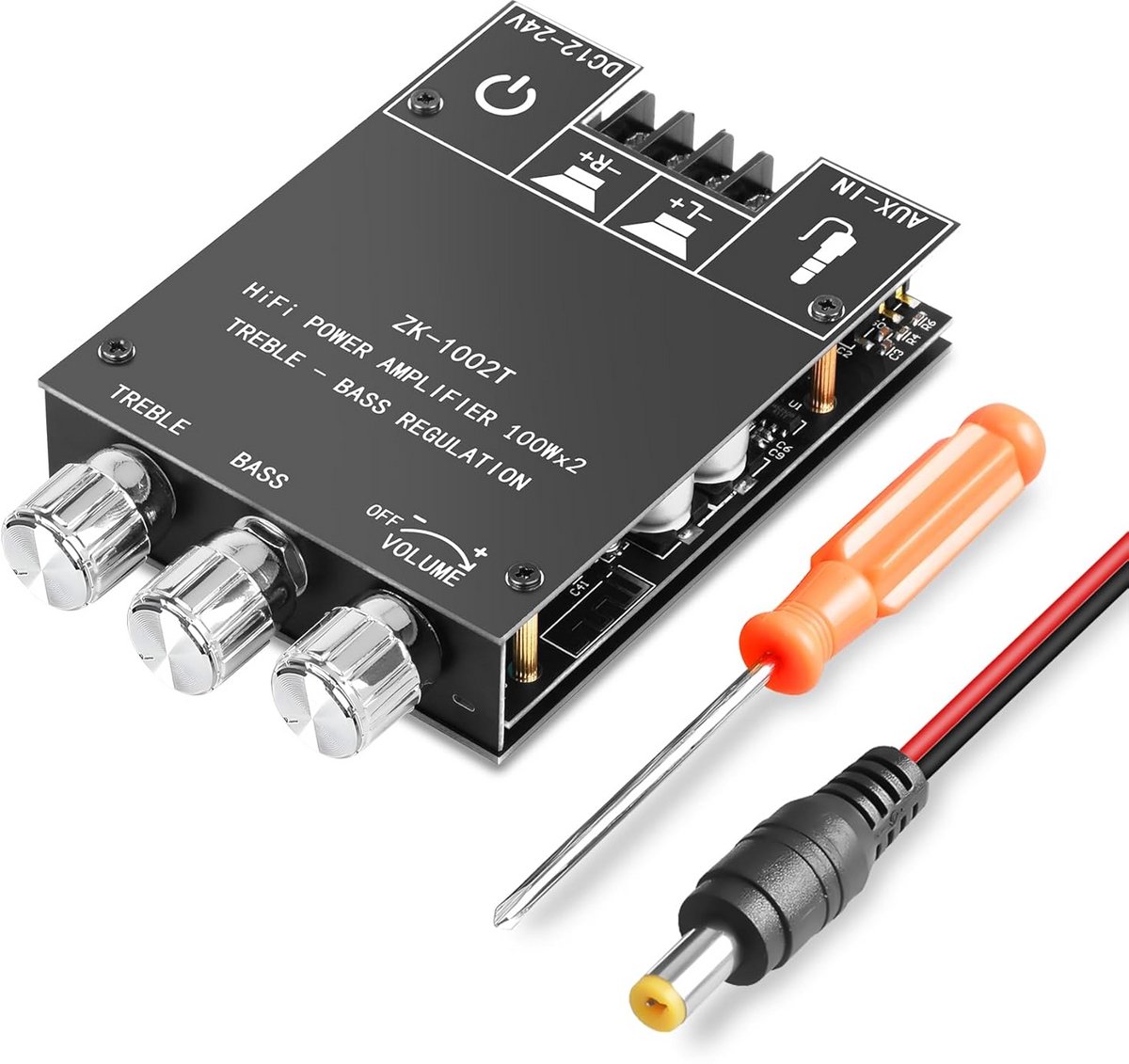 2x100W Bluetooth 5.0 Versterker Module met AUX-ingangen en TWS Functie