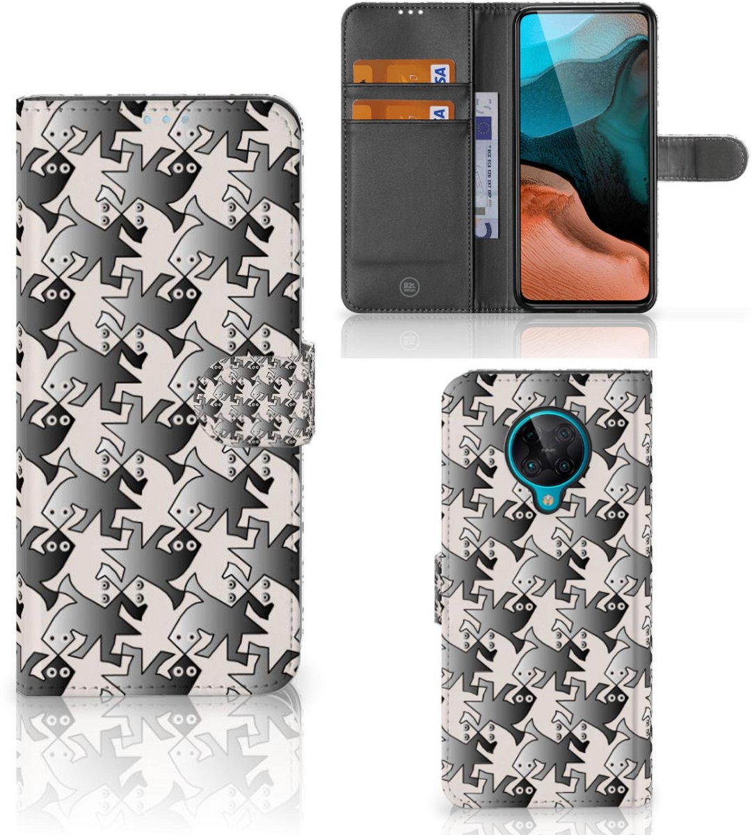 Xiaomi Poco F2 Pro Telefoonhoesje met Pasjes Salamander Grey