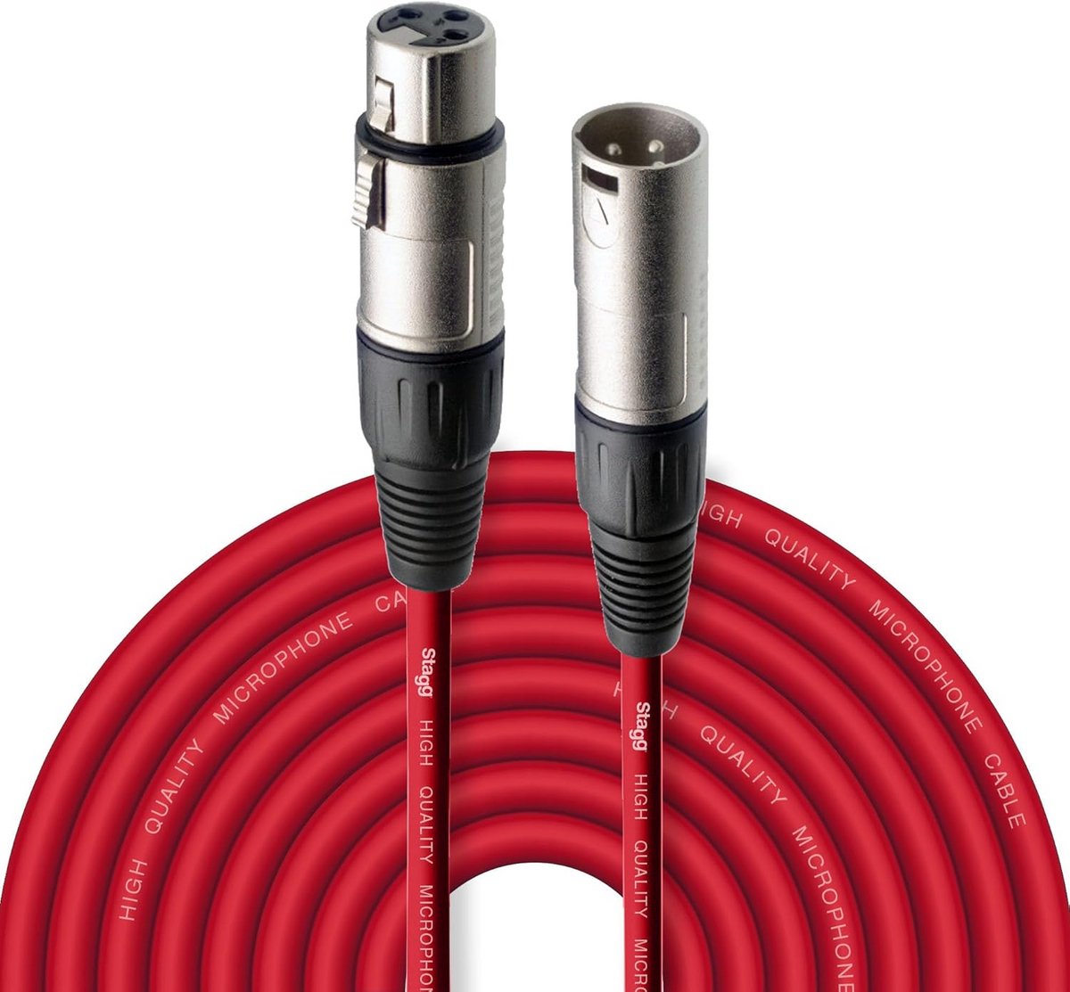 10 m XLR naar XLR microfoonkabel - rood