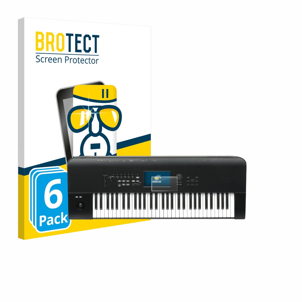 Screenprotector 6 Stuks voor KORG Nautilus 61 Beschermglas transparant