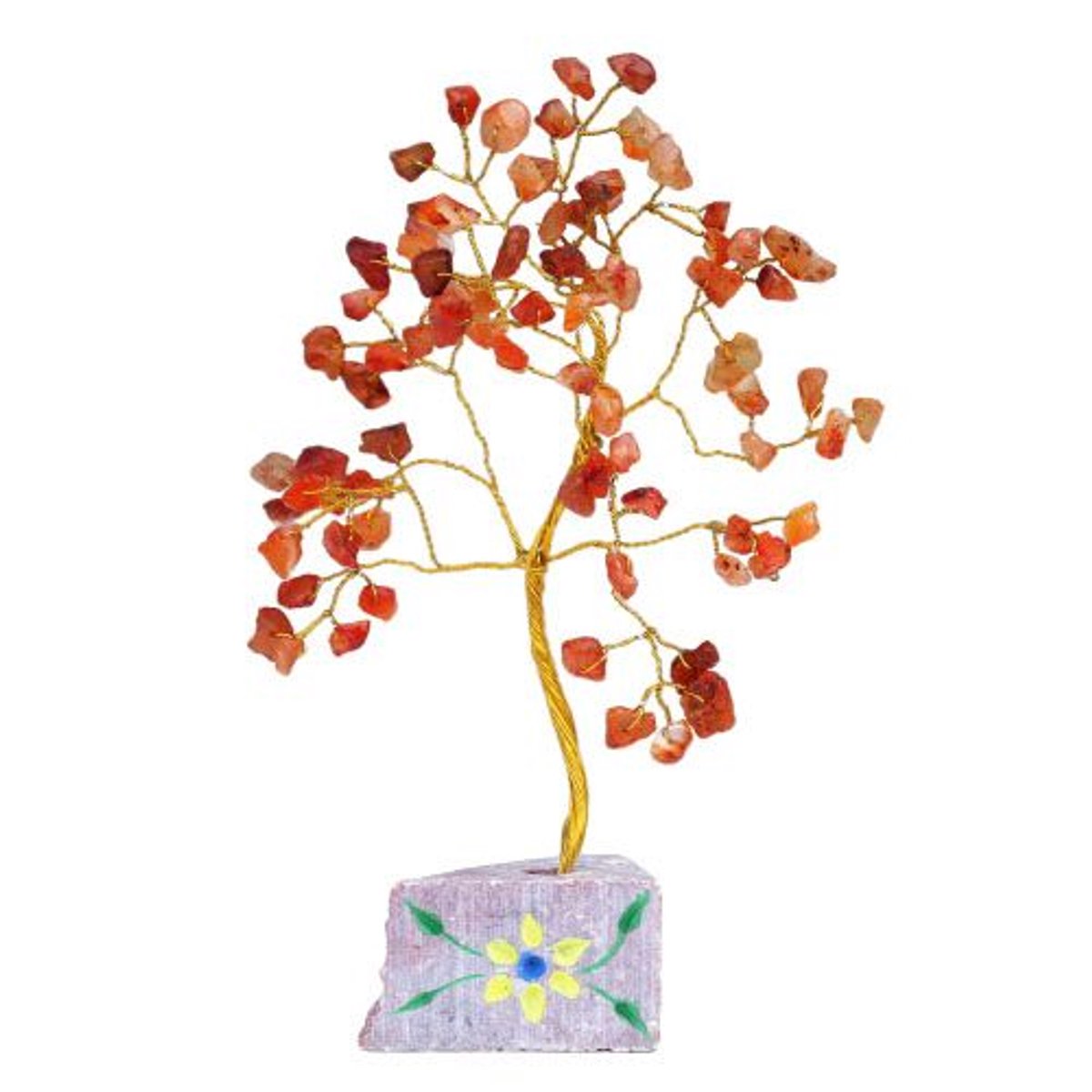 Ancient Wisdom Edelsteen - Carneool edelsteenboom met 160 stenen - kristal - healing - meditatie - energie - chakra - decoratie multicolor