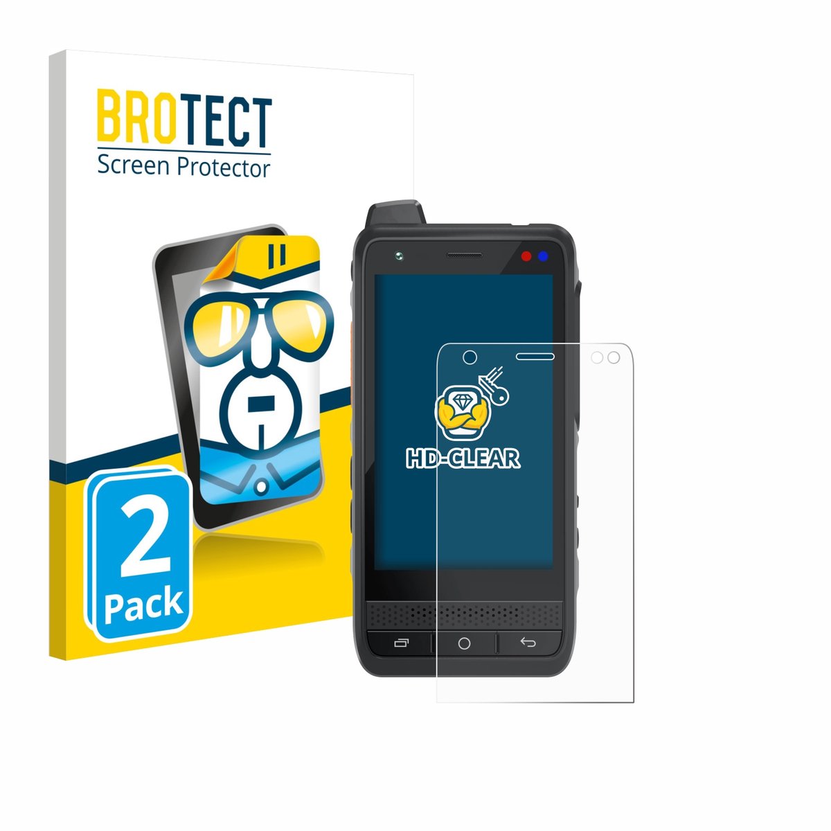 BROTECT - Screenprotector voor Uniwa F400 - Folie Beschermfolie transparant 2 Stuks