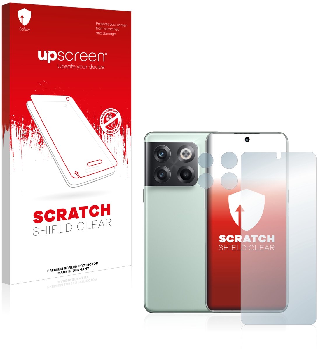 upscreen - Screenprotector voor OnePlus 10T 5G (Voor+Camera) - Folie Beschermfolie transparant