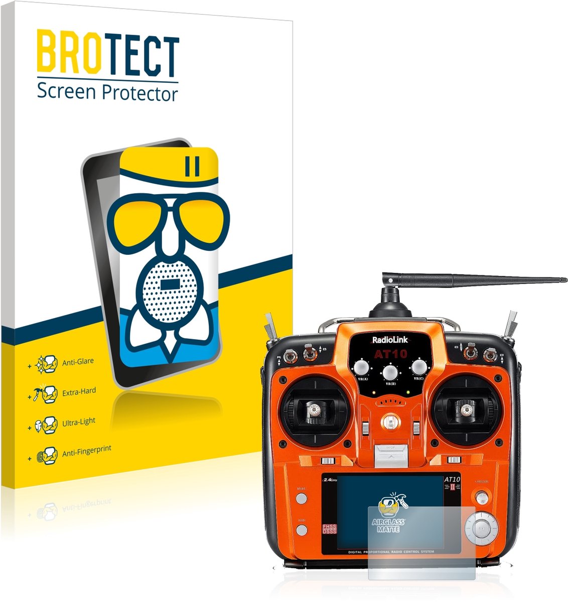 BROTECT - Screenprotector voor RadioLink AT10II - Folie Beschermfolie Beschermglas matte