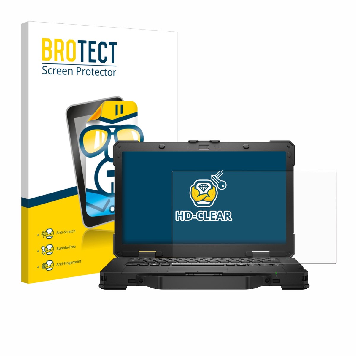 BROTECT - Screenprotector voor Dell Pro Rugged 14 Laptop - Folie Beschermfolie transparant