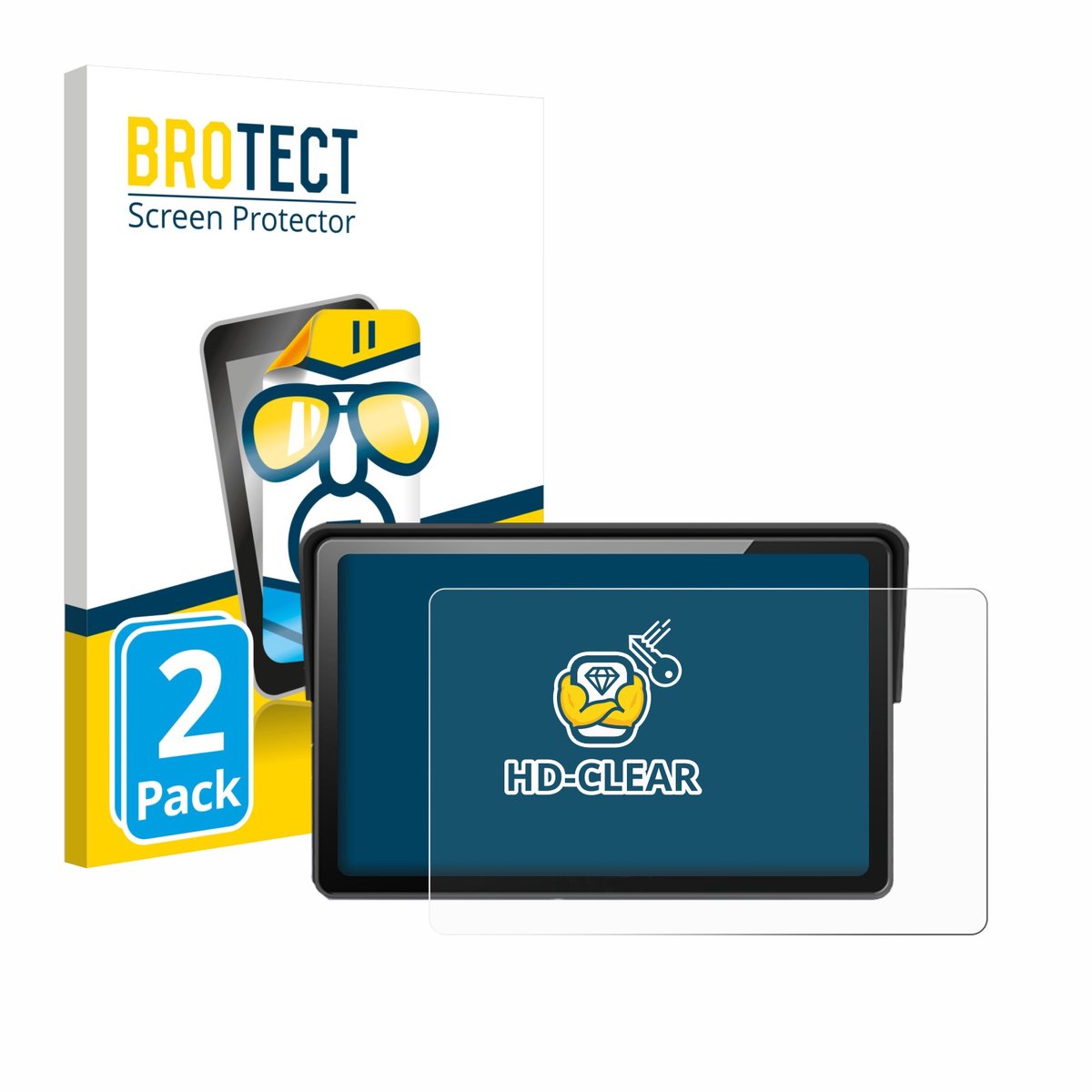 BROTECT - Screenprotector voor Wonsidary W722 7" - Folie Beschermfolie transparant 2 Stuks