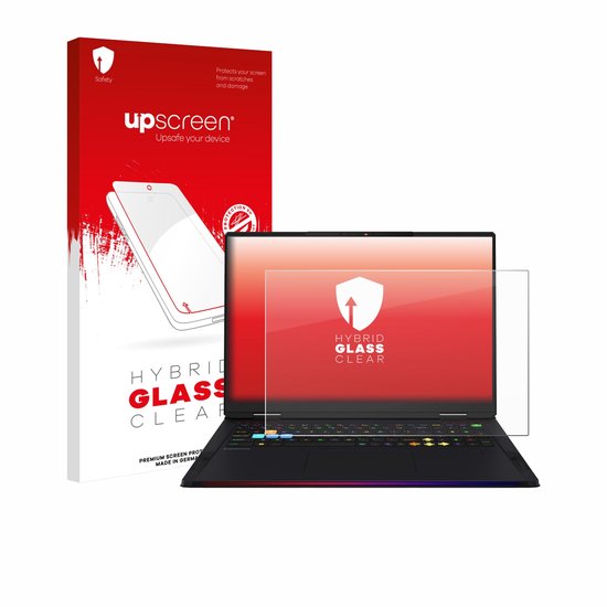 upscreen - Screenprotector voor MSI Raider 18 HX AI 2025 - Folie Beschermfolie Beschermglas transparant