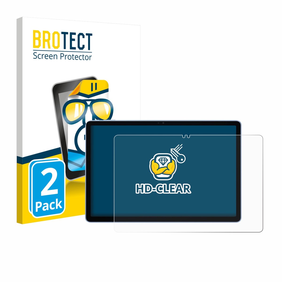 BROTECT - Screenprotector voor Itel VistaTab 30 - Folie Beschermfolie transparant 2 Stuks