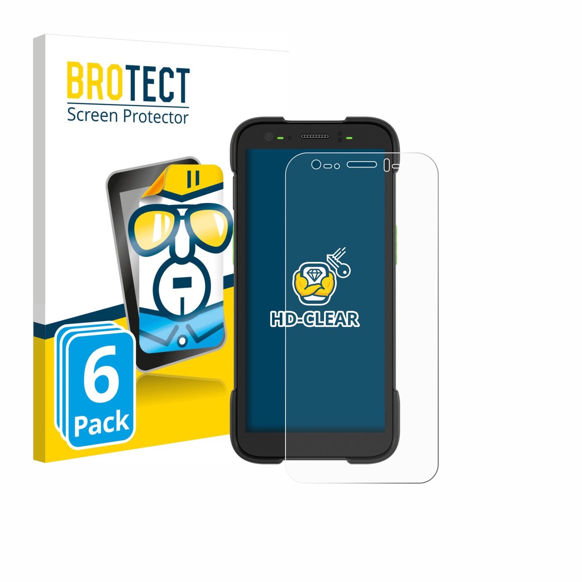 BROTECT - Screenprotector voor Zebra TC701 - Folie Beschermfolie transparant 6 Stuks