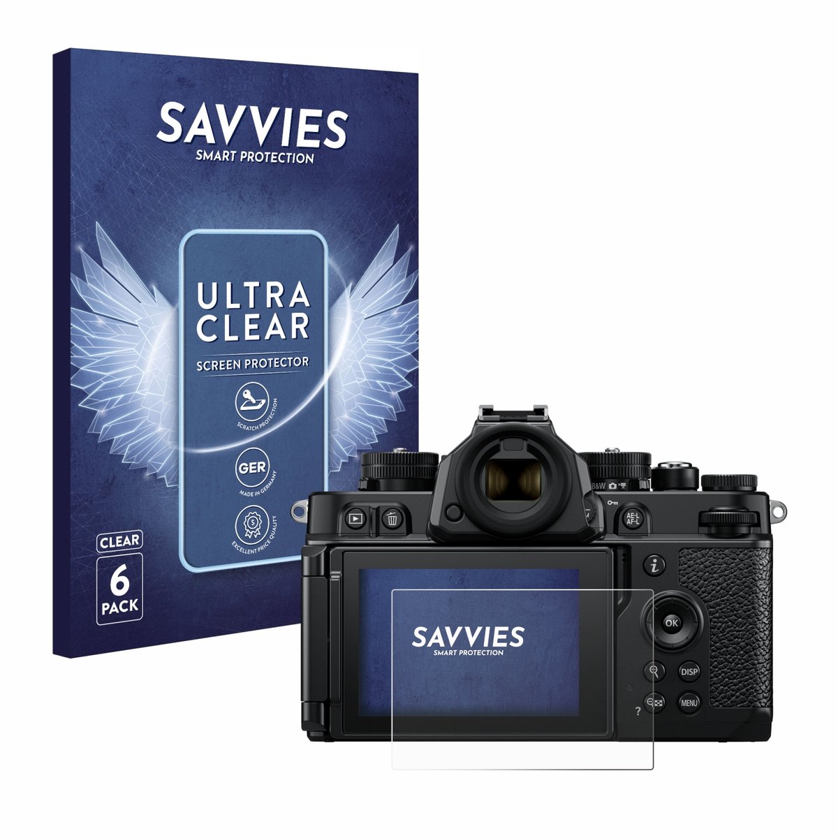 Savvies - Screenprotector voor Nikon Z F - Folie Beschermfolie transparant 6 Stuks