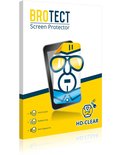 Emballage de protecteur d'écran BROTECT avec un smartphone portant des lunettes folles, icônes anti-rayures, sans bulles et anti-traces de doigts.