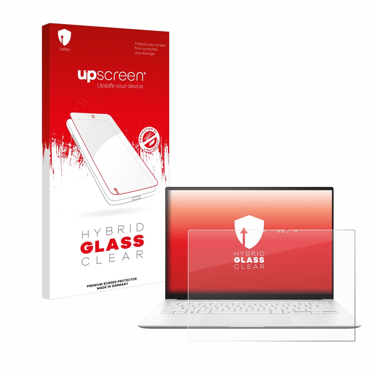 upscreen - Screenprotector voor ASUS ZenBook S 14 UX5406 - Folie Beschermfolie Beschermglas transparant