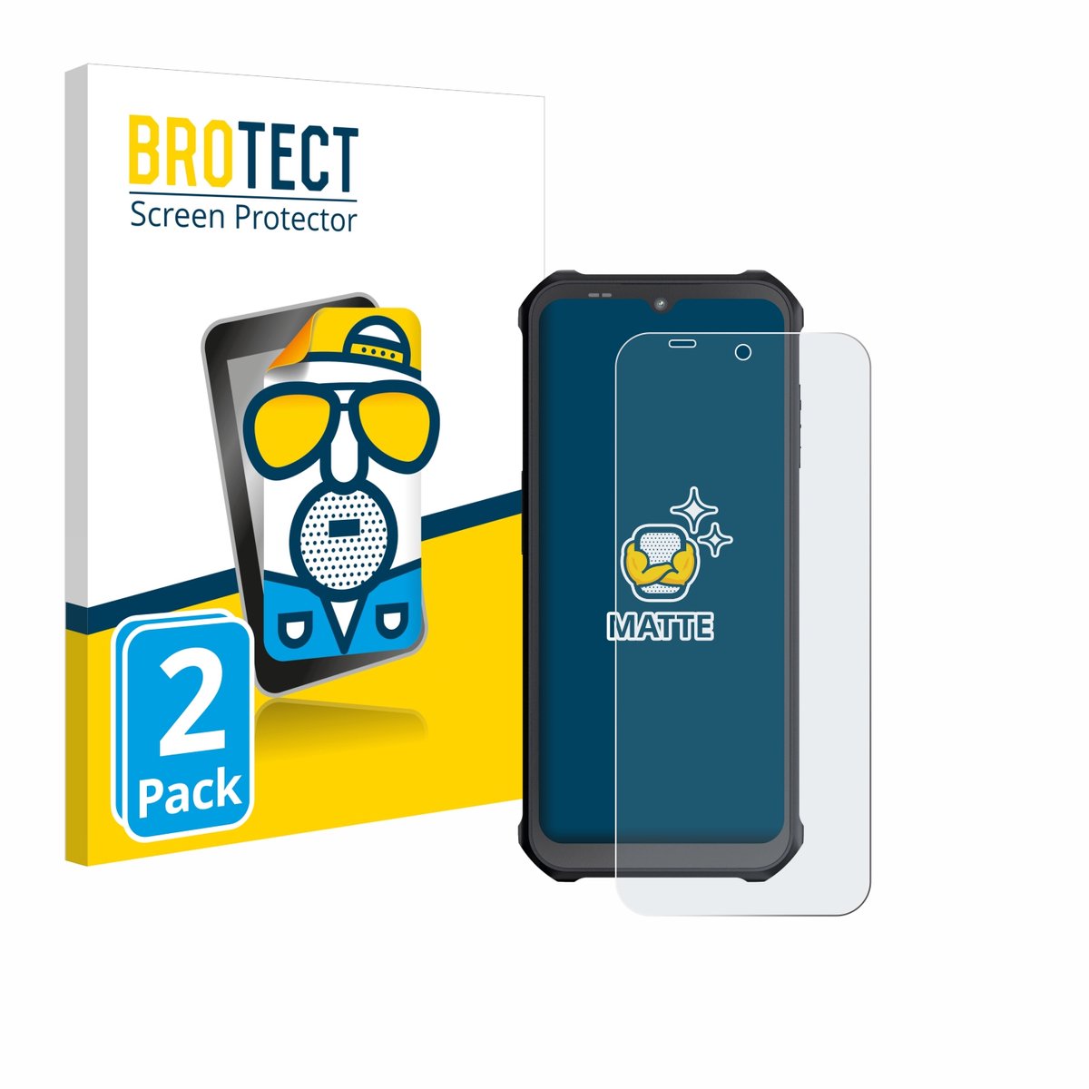 BROTECT - Screenprotector voor Sonim XP400 - Folie Beschermfolie matte 2 Stuks