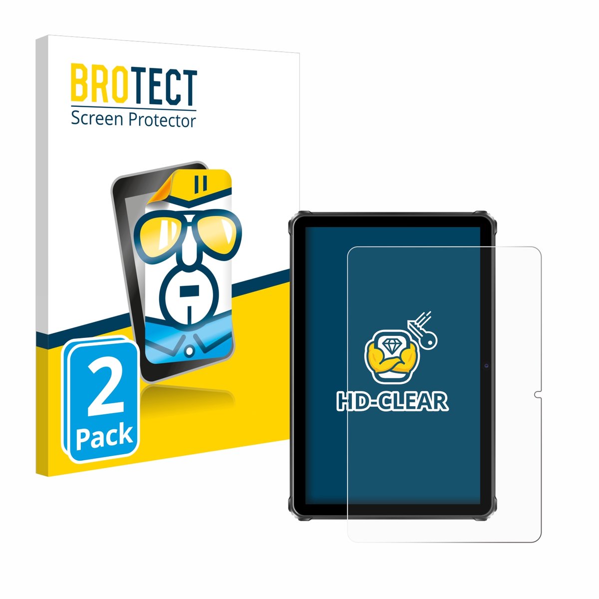 BROTECT - Screenprotector voor Oukitel RT9 - Folie Beschermfolie transparant 2 Stuks