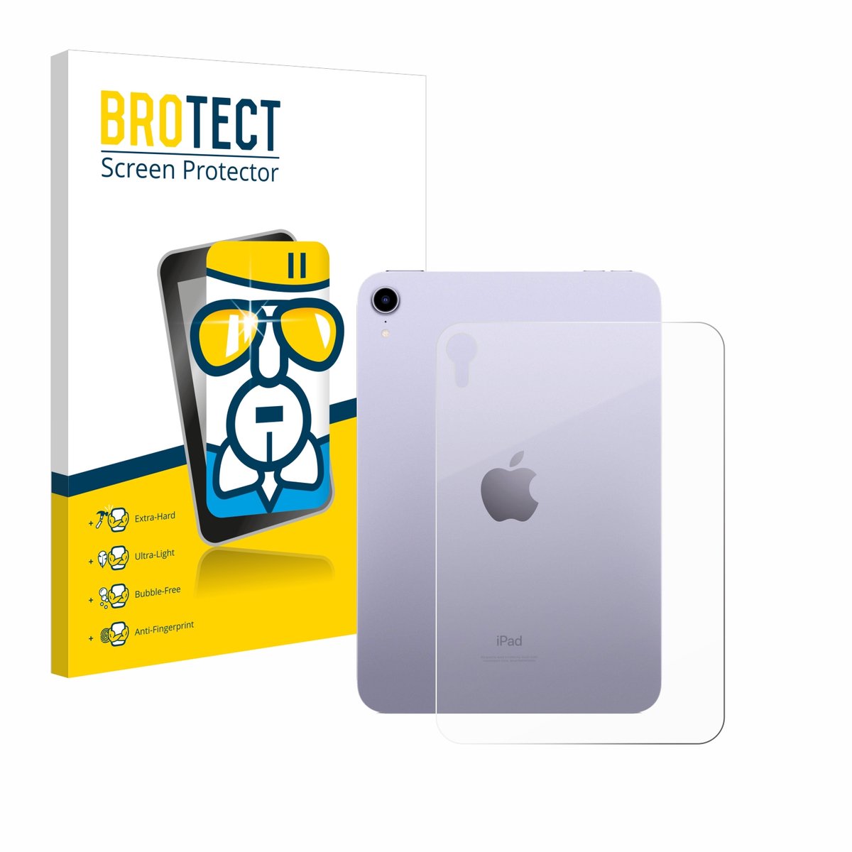 Screenprotector voor Apple iPad Mini 7 WiFi 2024 (Achterkant) Beschermglas transparant