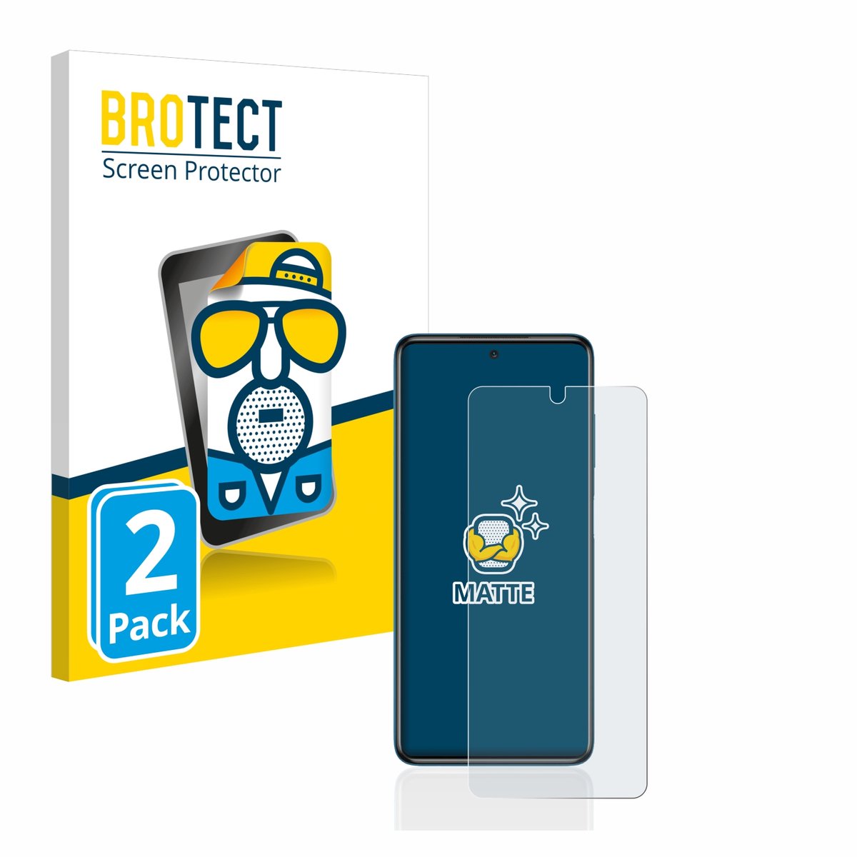 BROTECT - Screenprotector voor Xiaomi Poco X3 NFC - Folie Beschermfolie matte 2 Stuks